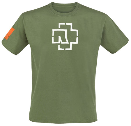 T-Shirt Manches courtes  de Rammstein - Logo - S à 3XL - pour Homme - olive - Rammstein