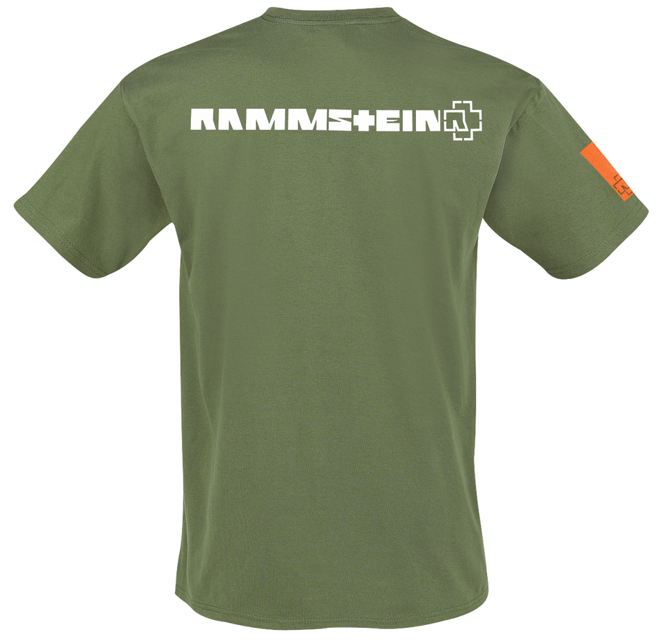 T-Shirt Manches courtes  de Rammstein - Logo - S à XXL - pour Homme - olive - Rammstein - View 2