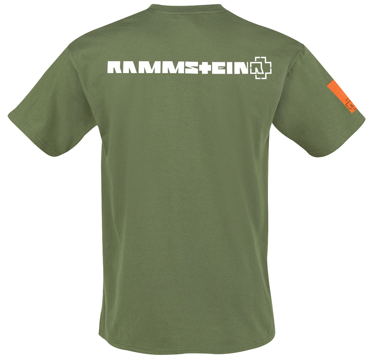 T-Shirt Manches courtes  de Rammstein - Logo - S à 3XL - pour Homme - olive - Rammstein - View 2