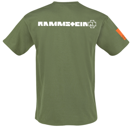 T-Shirt Manches courtes  de Rammstein - Logo - S à 3XL - pour Homme - olive - Rammstein - View 2