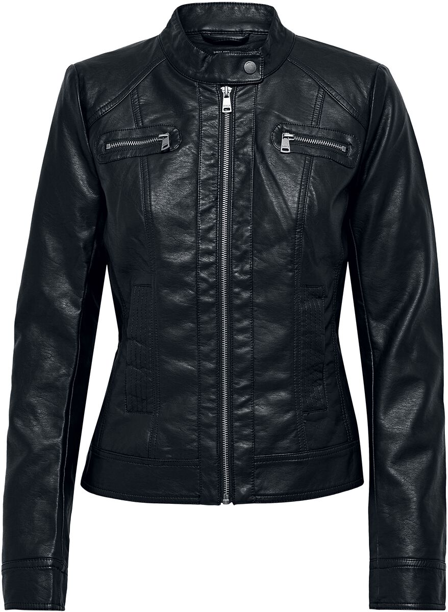Veste en imitation cuir  de Only - Perfecto Simili-Cuir Bandit - XS à M - pour Femme - noir - Only