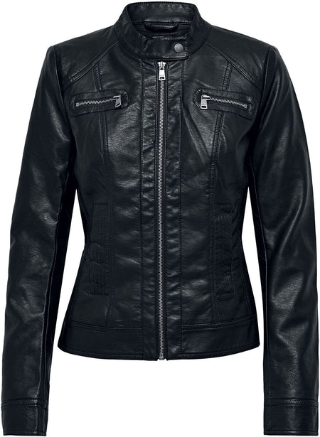 Veste en imitation cuir  de Only - Perfecto Simili-Cuir Bandit - XS à XXL - pour Femme - noir - Only