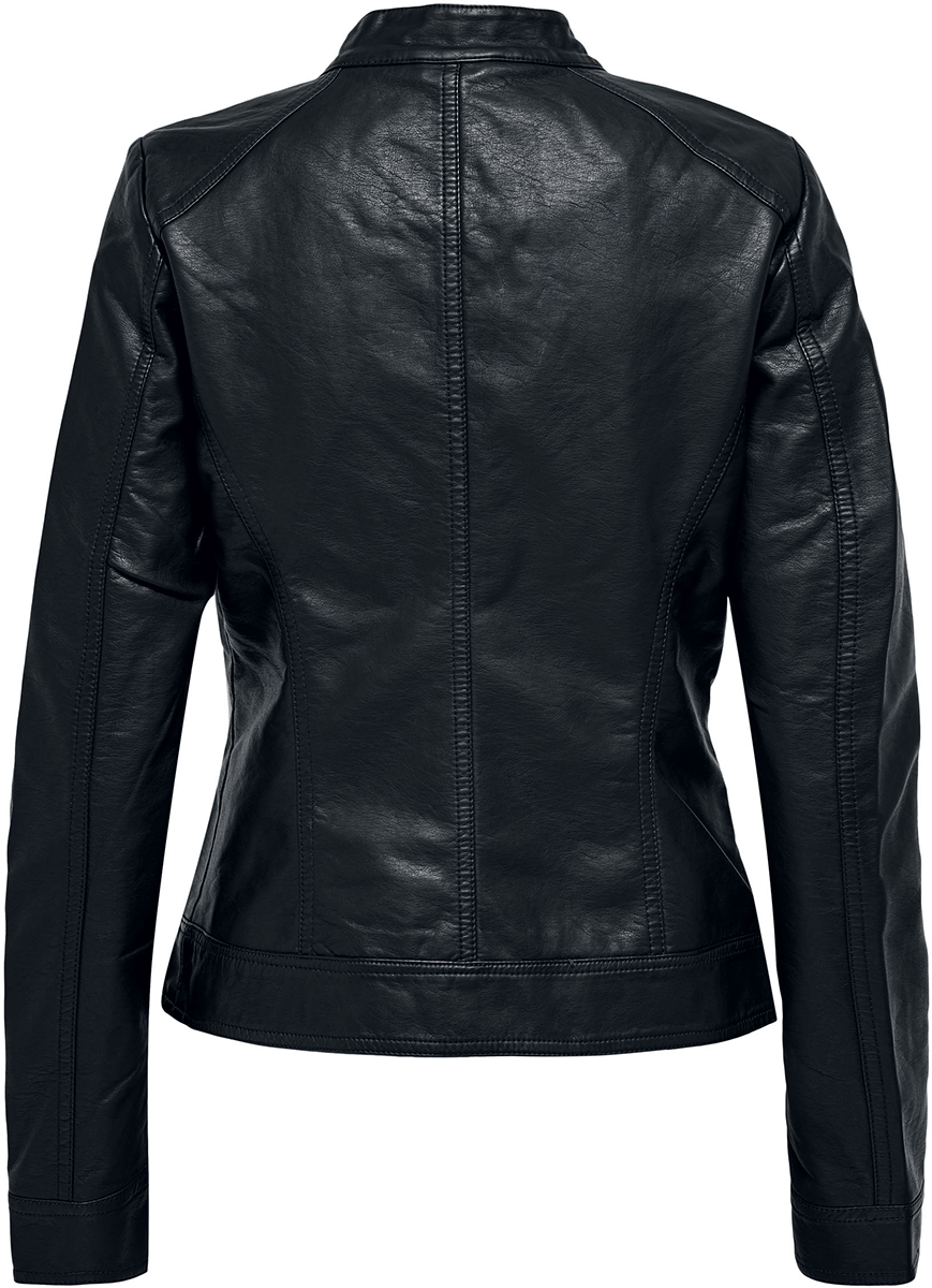 Veste en imitation cuir  de Only - Perfecto Simili-Cuir Bandit - XS à M - pour Femme - noir - Only - View 2