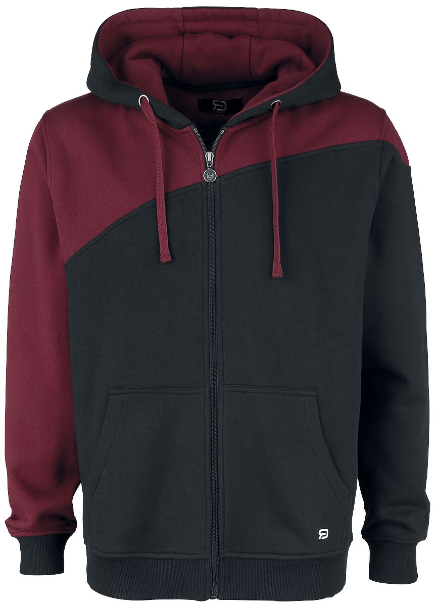 Sweat-shirt zippé à capuche  de RED by EMP - Veste À Capuche Rouge-Noir - S à 5XL - pour Homme - bordeaux/noir - RED by EMP