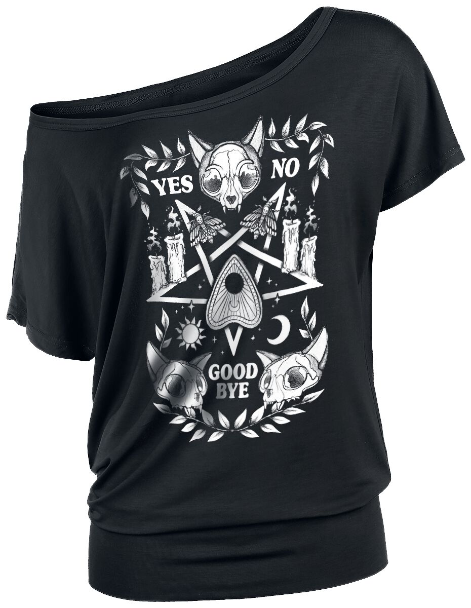 T-Shirt Manches courtes Gothic de Gothicana by EMP - T-Shirt Avec Pentacle - XS à 5XL - pour Femme - noir - Gothicana by EMP