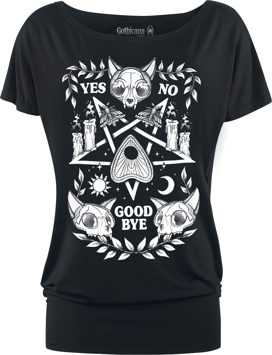 T-Shirt Manches courtes Gothic de Gothicana by EMP - T-Shirt Avec Pentacle - XS à 5XL - pour Femme - noir - Gothicana by EMP - View 2