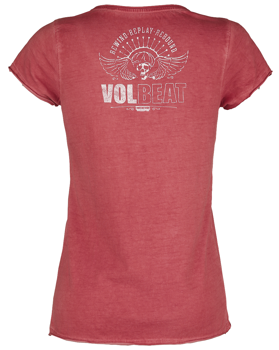 T-Shirt Manches courtes  de Volbeat - Denmark - S à 3XL - pour Femme - rouge - Volbeat - View 2