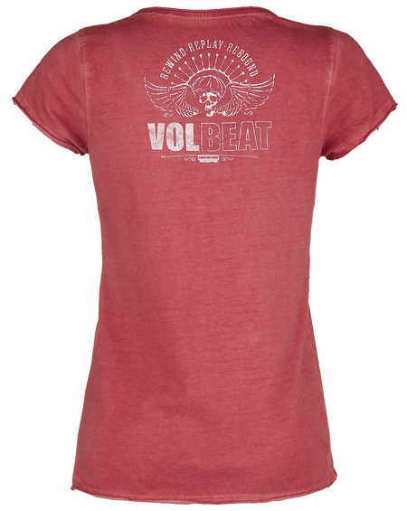T-Shirt Manches courtes  de Volbeat - Denmark - S à 3XL - pour Femme - rouge - Volbeat - View 2