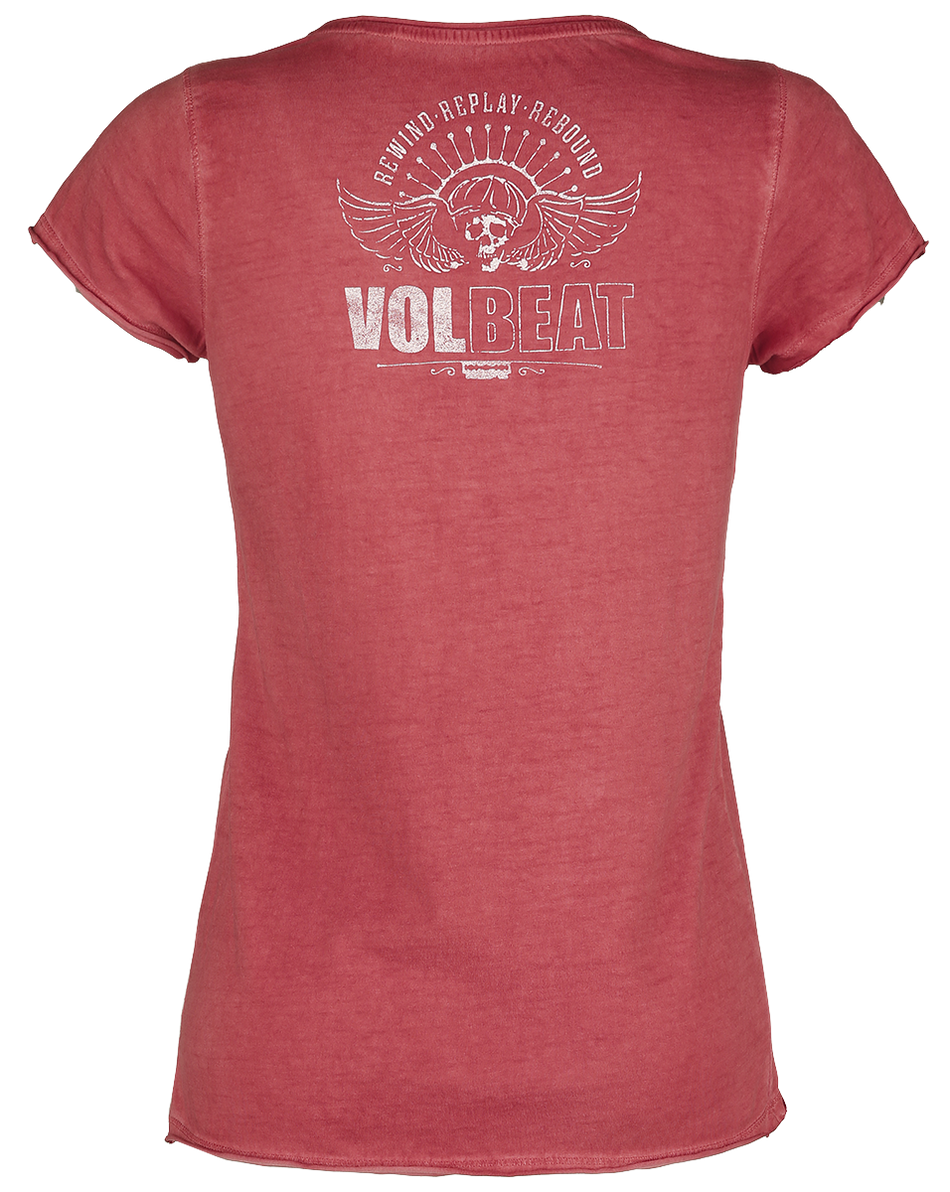 T-Shirt Manches courtes  de Volbeat - Denmark - S à 3XL - pour Femme - rouge - Volbeat - View 2