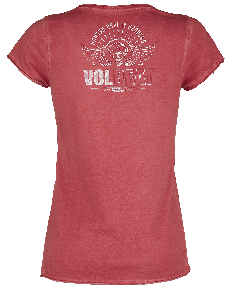 T-Shirt Manches courtes  de Volbeat - Denmark - S à 4XL - pour Femme - rouge - Volbeat - View 2