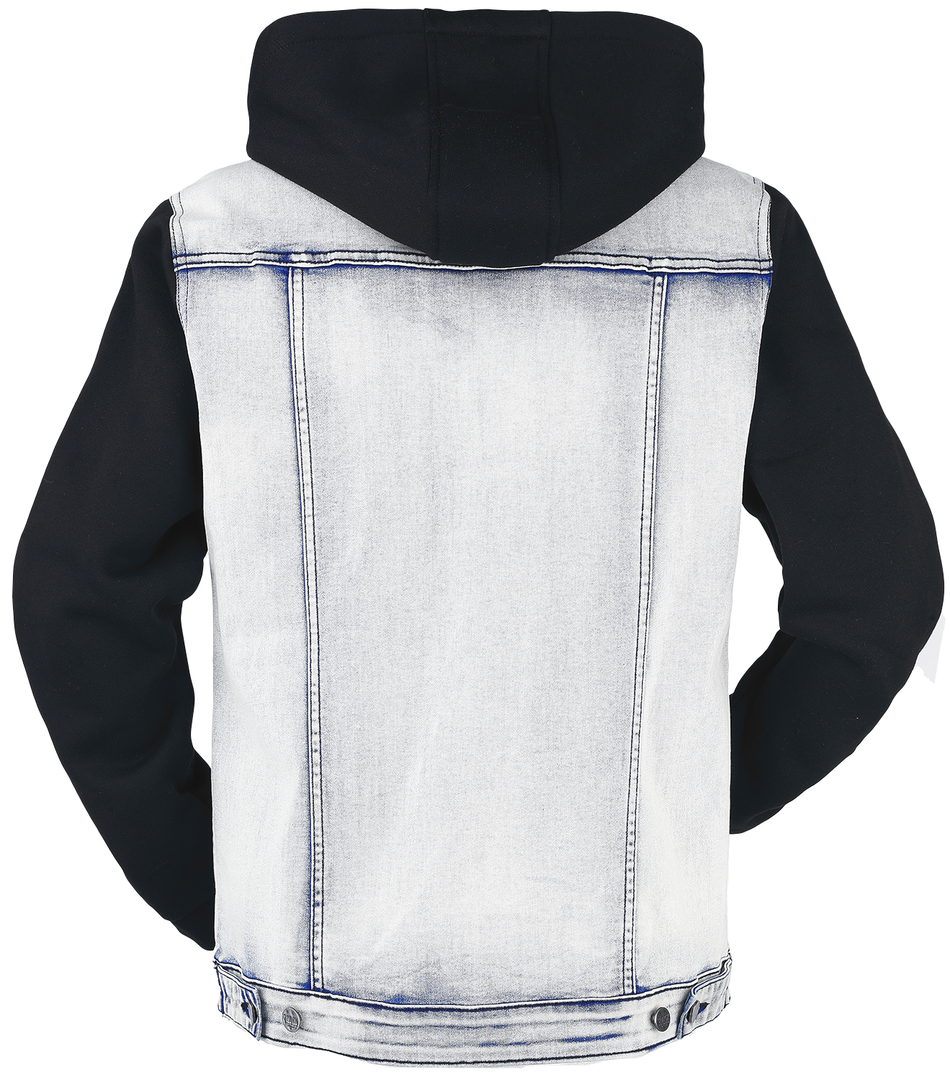 Veste en Jean  de RED by EMP - Veste En Jean Avec Manches & Capuche En Sweat - S à 5XL - pour Homme - bleu/noir - RED by EMP - View 2