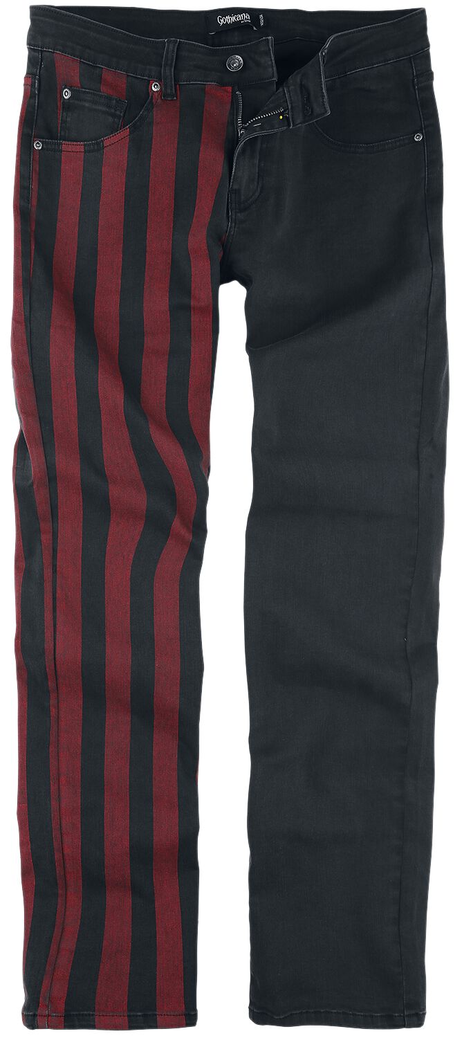 Jean Gothic de Gothicana by EMP - Pete - Jean Bicolore - W29L32 à W34L34 - pour Homme - noir - Gothicana by EMP