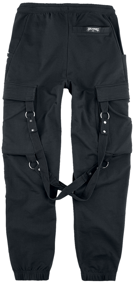 Pantalon en toile Gothic de Black Blood by Gothicana - Pantalon Confortable Avec Poches Et Imprimés Black Blood - L à XXL - pour Homme - noir - Black Blood by Gothicana - View 2