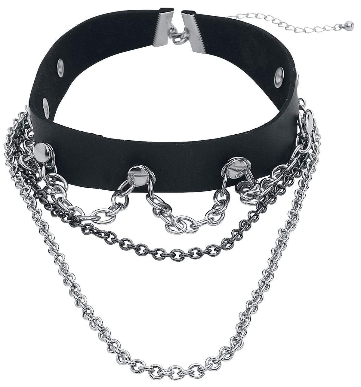 Serre-cou Gothic de Gothicana by EMP - Choker Chaíne - pour Femme - noir/argent - Gothicana by EMP