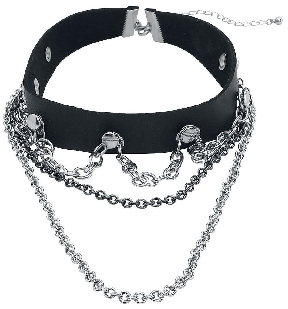 Serre-cou Gothic de Gothicana by EMP - Choker Chaíne - pour Femme - noir/argent - Gothicana by EMP
