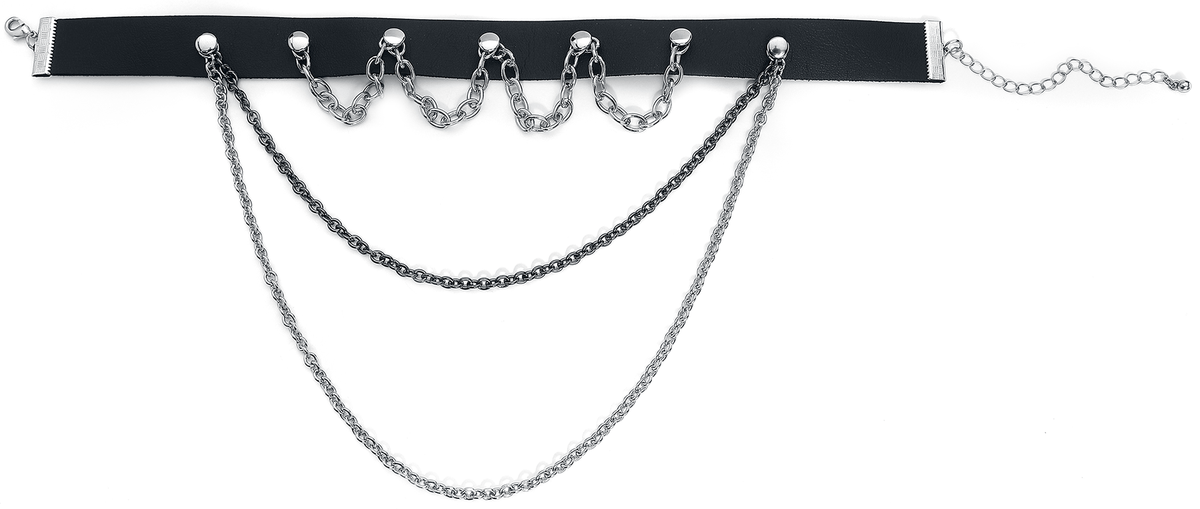Serre-cou Gothic de Gothicana by EMP - Choker Chaíne - pour Femme - noir/argent - Gothicana by EMP - View 2
