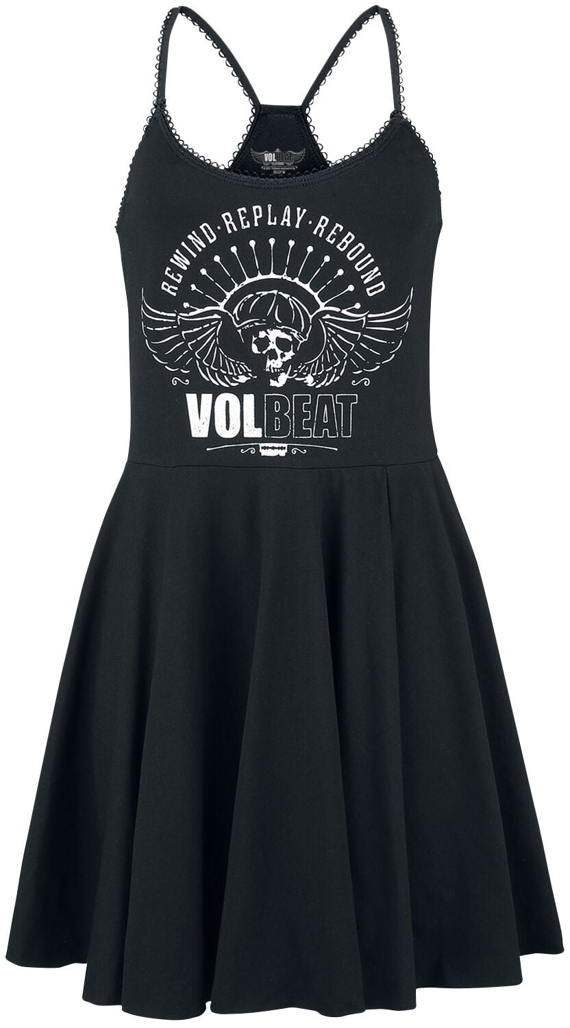 Robe mi-longue  de Volbeat - Skull Wings - S à 4XL - pour Femme - noir - Volbeat