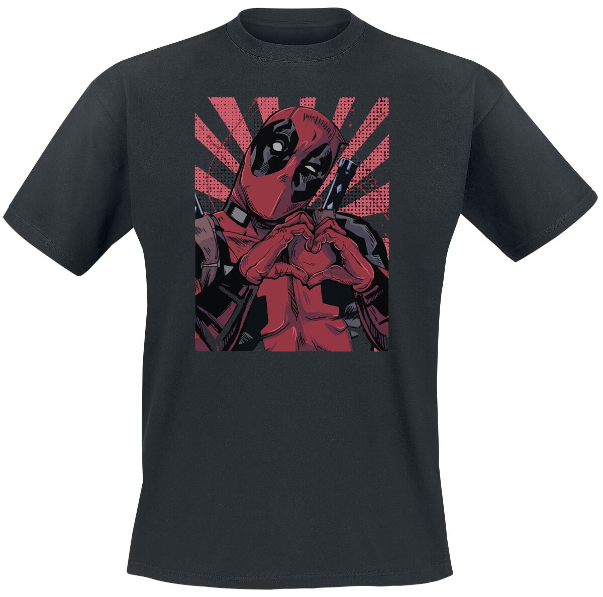 T-Shirt Manches courtes  de Deadpool - Nothing But Love - S à XXL - pour Homme - noir - Deadpool