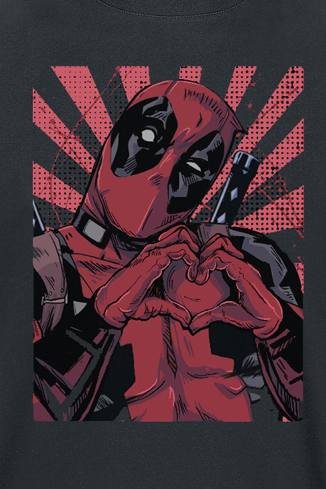 T-Shirt Manches courtes  de Deadpool - Nothing But Love - S à XXL - pour Homme - noir - Deadpool - View 2