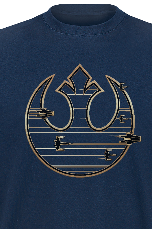 T-Shirt Manches courtes Disney de Star Wars - Logo Rebelle Doré - S à XXL - pour Homme - bleu - Star Wars - View 2