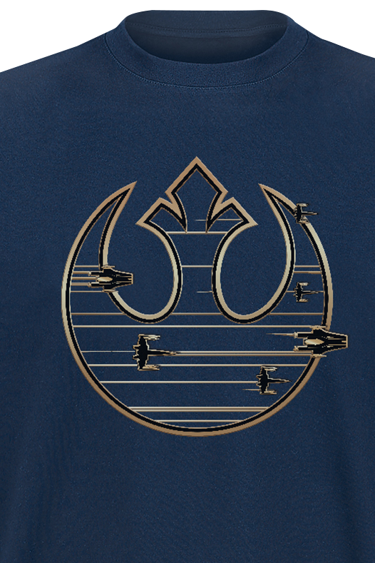 T-Shirt Manches courtes Disney de Star Wars - Logo Rebelle Doré - S à XXL - pour Homme - bleu - Star Wars - View 2