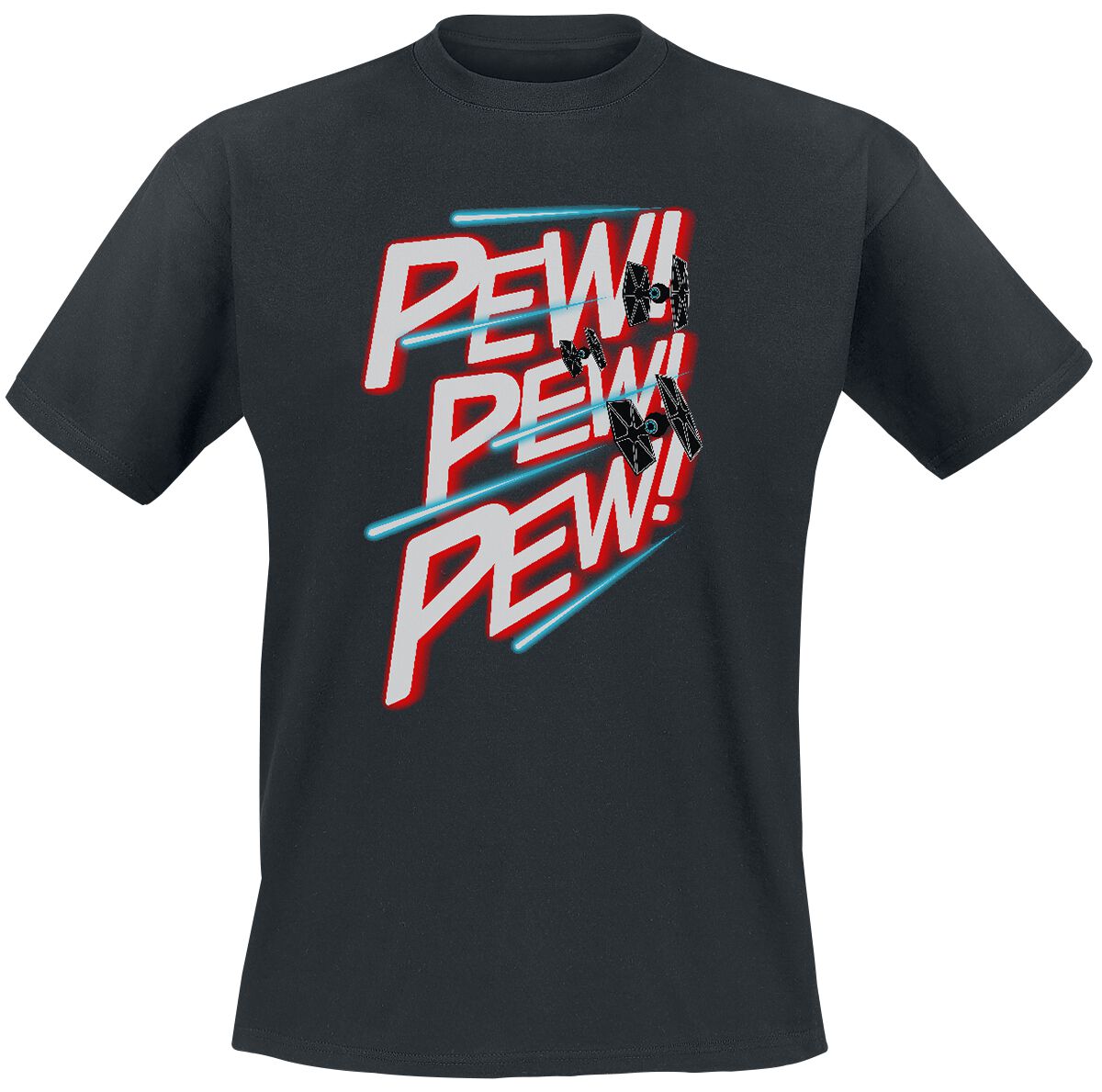 T-Shirt Manches courtes Disney de Star Wars - PEW PEW PEW - M à 3XL - pour Homme - noir - Star Wars