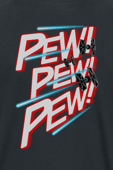 T-Shirt Manches courtes Disney de Star Wars - PEW PEW PEW - M à 3XL - pour Homme - noir - Star Wars - View 2