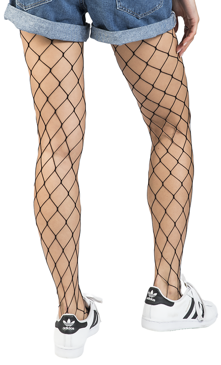 Collant Rockabilly de Pamela Mann - Collants Résille Extra Large Avec Taille Élastiquée - S-XL - pour Femme - noir - Pamela Mann - View 2