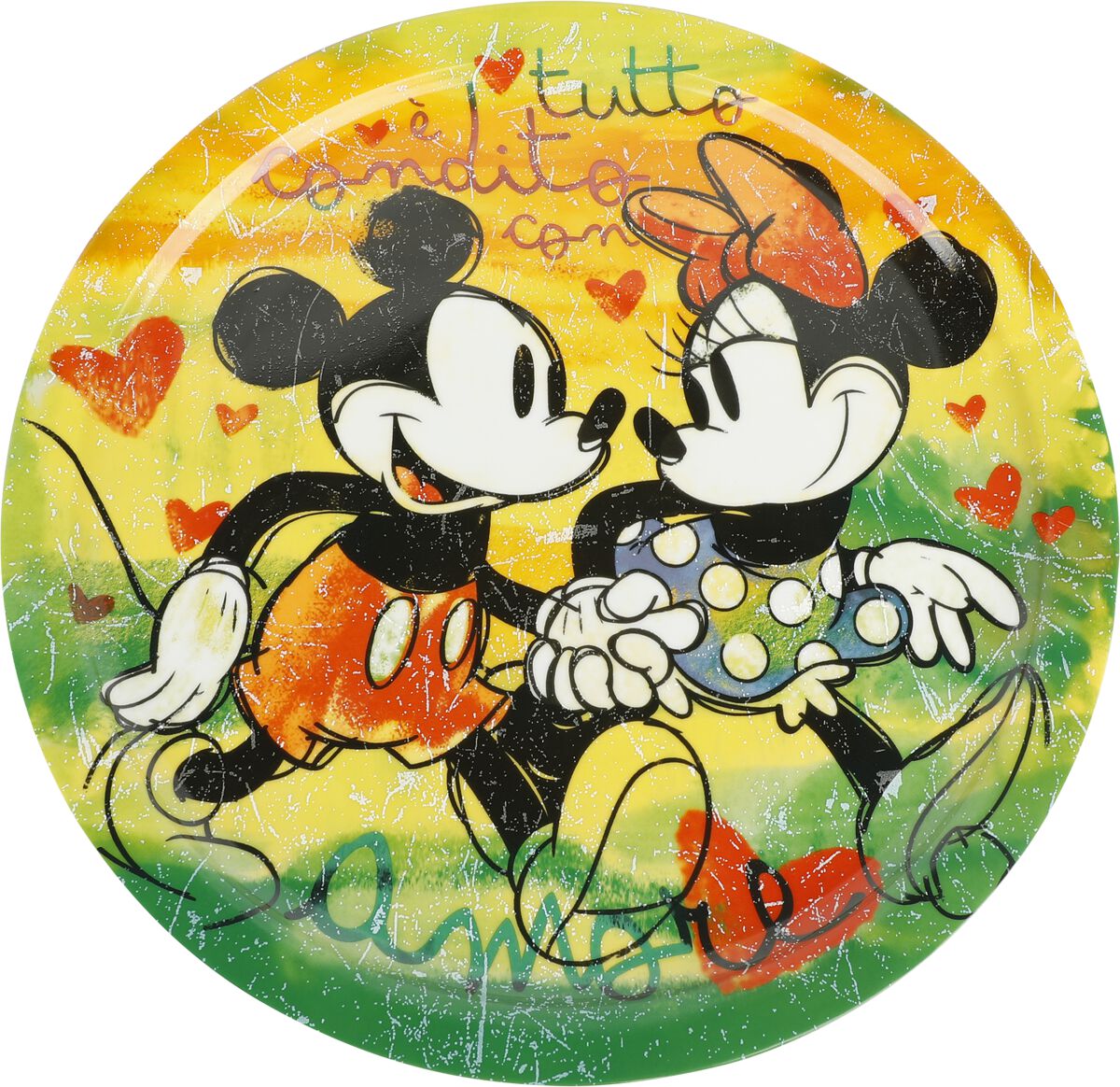 Assiette Disney de Mickey & Minnie Mouse - Mickey & Minnie - Plat à Pizza - pour Unisexe - multicolore - Mickey & Minnie Mouse