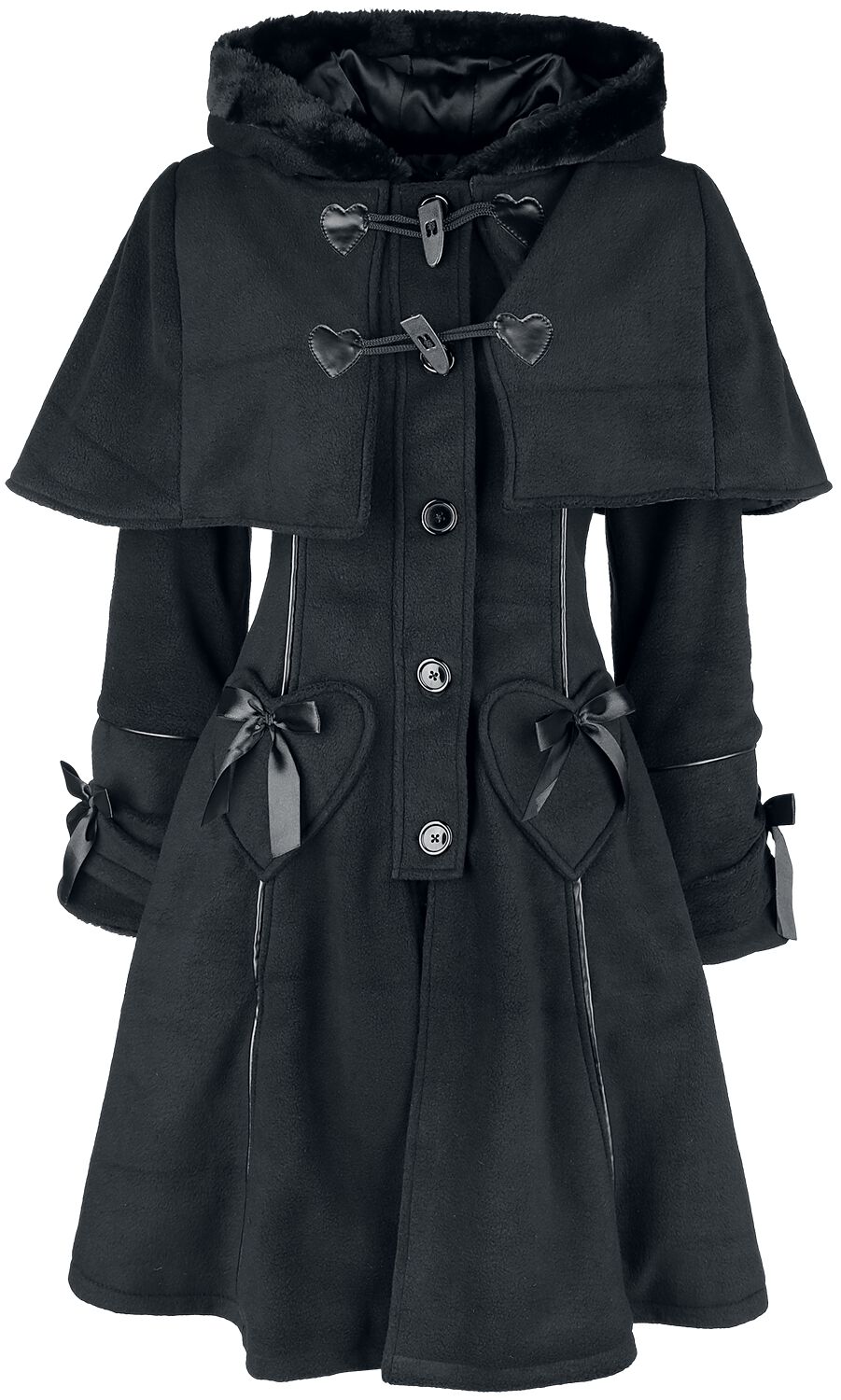 Manteaux Rockabilly de Poizen Industries - Manteau Edelmina - S à 4XL - pour Femme - noir - Poizen Industries