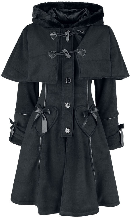 Manteaux Rockabilly de Poizen Industries - Manteau Edelmina - S à 4XL - pour Femme - noir - Poizen Industries