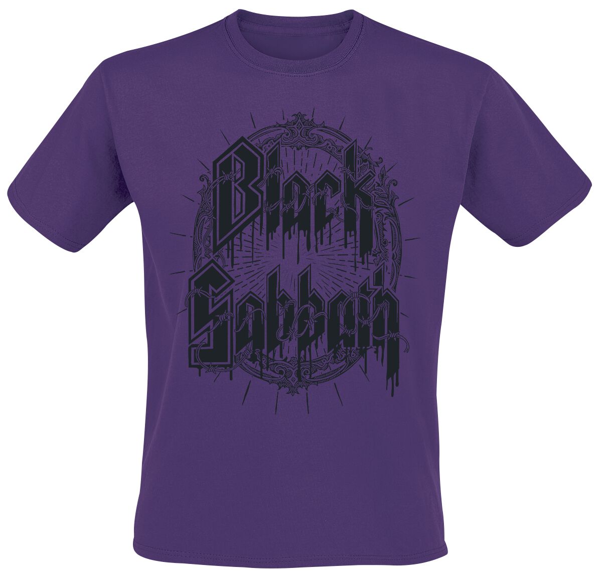 T-Shirt Manches courtes  de Black Sabbath - Black Emblem - S à XXL - pour Homme - violet - Black Sabbath