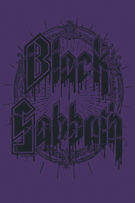 T-Shirt Manches courtes  de Black Sabbath - Black Emblem - S à XXL - pour Homme - violet - Black Sabbath - View 2