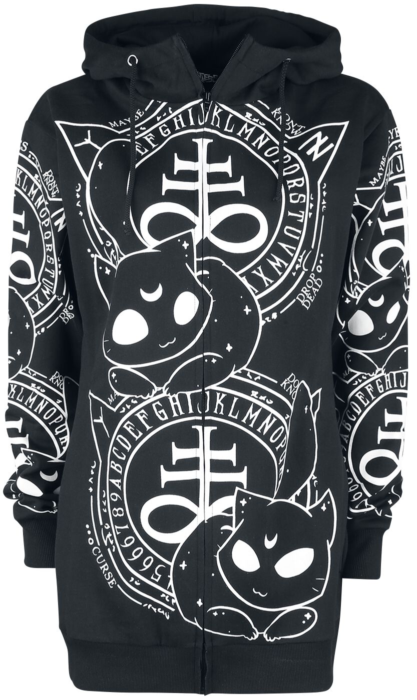 Sweat-shirt zippé à capuche  de Heartless - Sweat À Capuche Cat Craft - S à 4XL - pour Femme - noir/blanc - Heartless