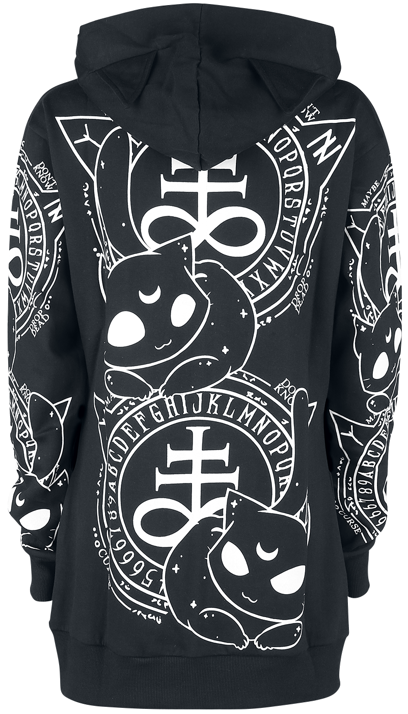 Sweat-shirt zippé à capuche  de Heartless - Sweat À Capuche Cat Craft - S à 4XL - pour Femme - noir/blanc - Heartless - View 2