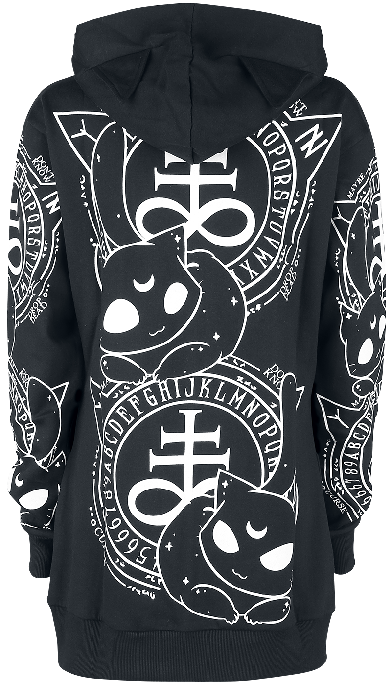 Sweat-shirt zippé à capuche  de Heartless - Sweat À Capuche Cat Craft - S à XL - pour Femme - noir/blanc - Heartless - View 2