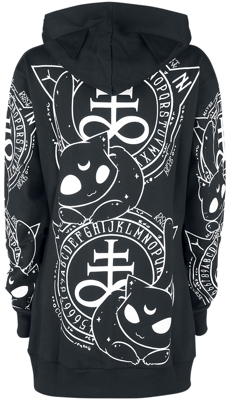 Sweat-shirt zippé à capuche  de Heartless - Sweat À Capuche Cat Craft - S à XL - pour Femme - noir/blanc - Heartless - View 2