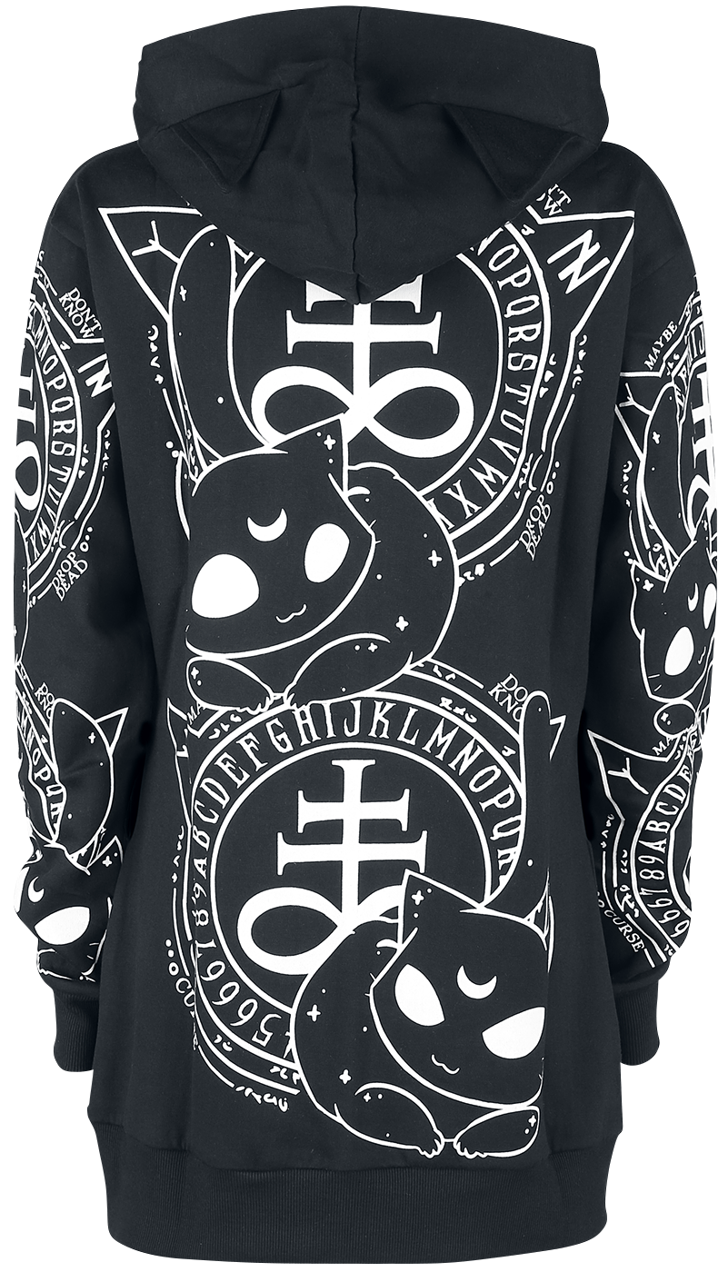 Sweat-shirt zippé à capuche  de Heartless - Sweat À Capuche Cat Craft - S à 4XL - pour Femme - noir/blanc - Heartless - View 2