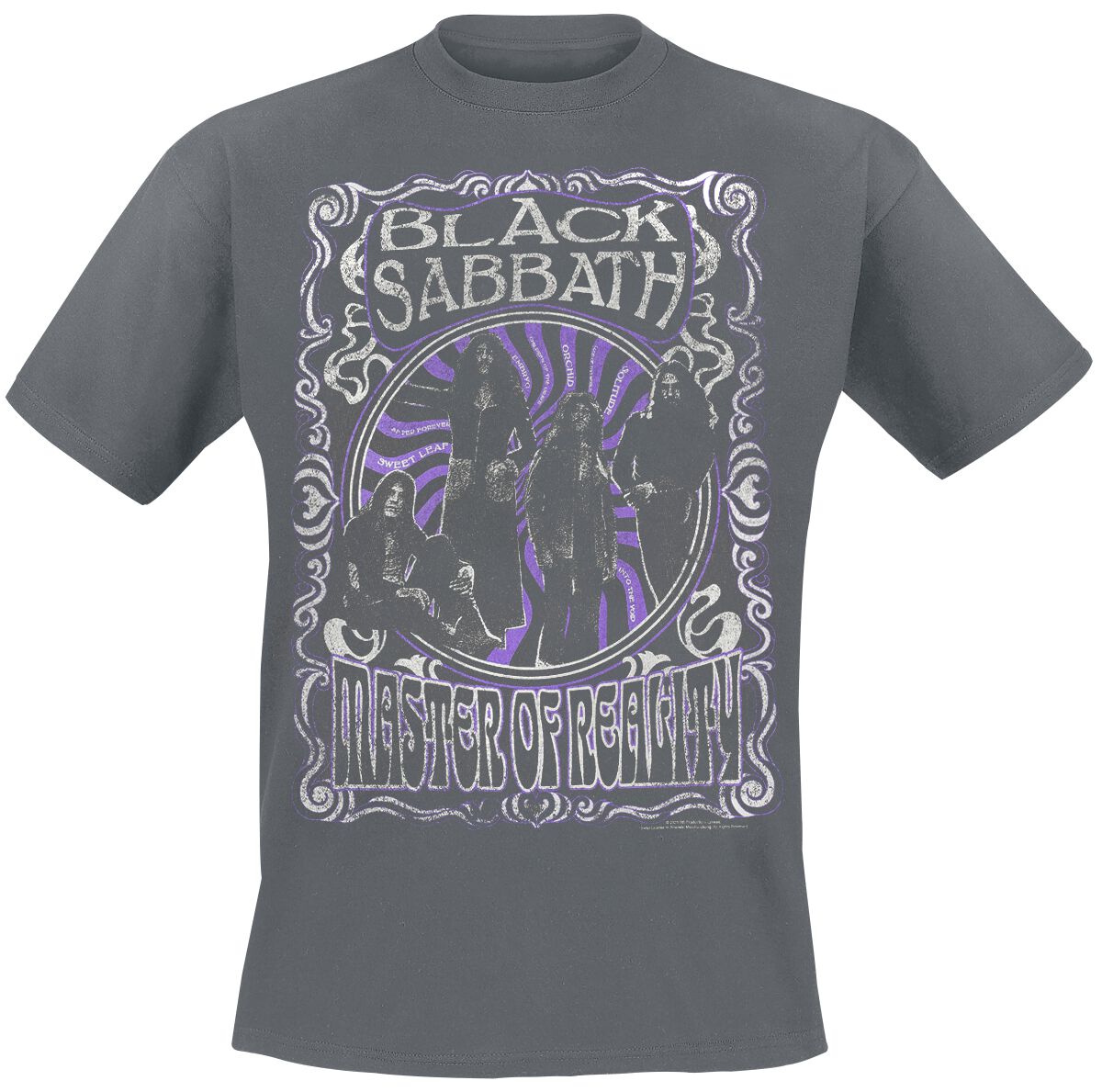 T-Shirt Manches courtes  de Black Sabbath - Master Of Reality Vintage - S à XXL - pour Homme - anthracite - Black Sabbath