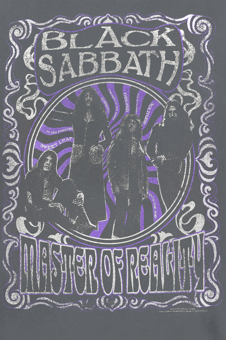 T-Shirt Manches courtes  de Black Sabbath - Master Of Reality Vintage - S à XXL - pour Homme - anthracite - Black Sabbath - View 2