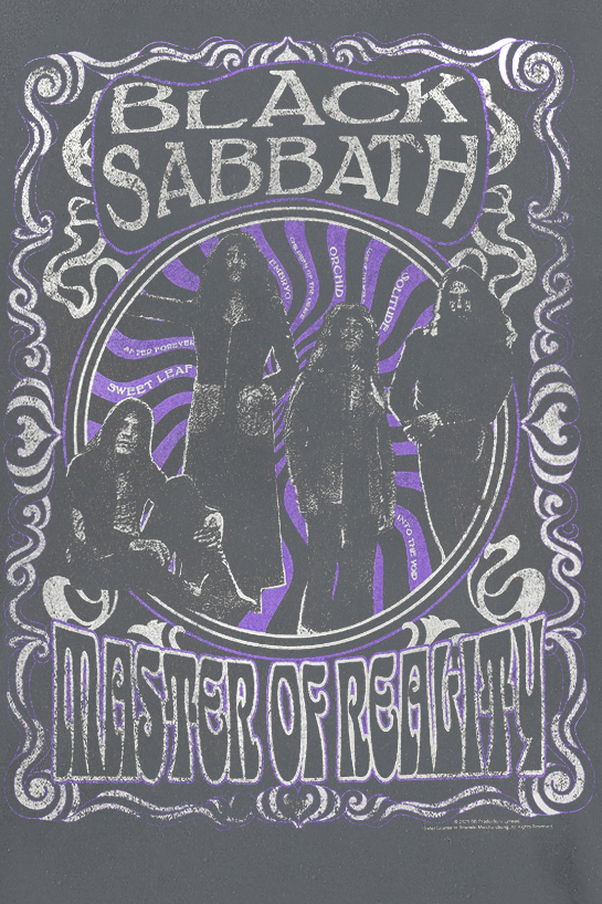 T-Shirt Manches courtes  de Black Sabbath - Master Of Reality Vintage - S à XXL - pour Homme - anthracite - Black Sabbath - View 2