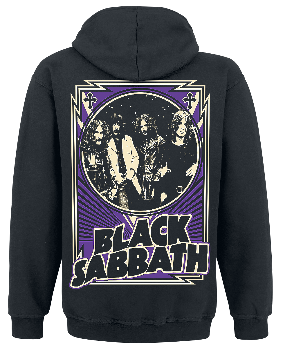 Sweat-shirt à capuche  de Black Sabbath - Vintage Photo Cross - S à XXL - pour Homme - noir - Black Sabbath - View 2
