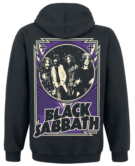 Sweat-shirt à capuche  de Black Sabbath - Vintage Photo Cross - S à XXL - pour Homme - noir - Black Sabbath - View 2