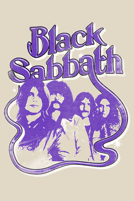Sweat-shirt à capuche  de Black Sabbath - Vintage Portrait - S à 3XL - pour Homme - blanc cassé - Black Sabbath - View 2