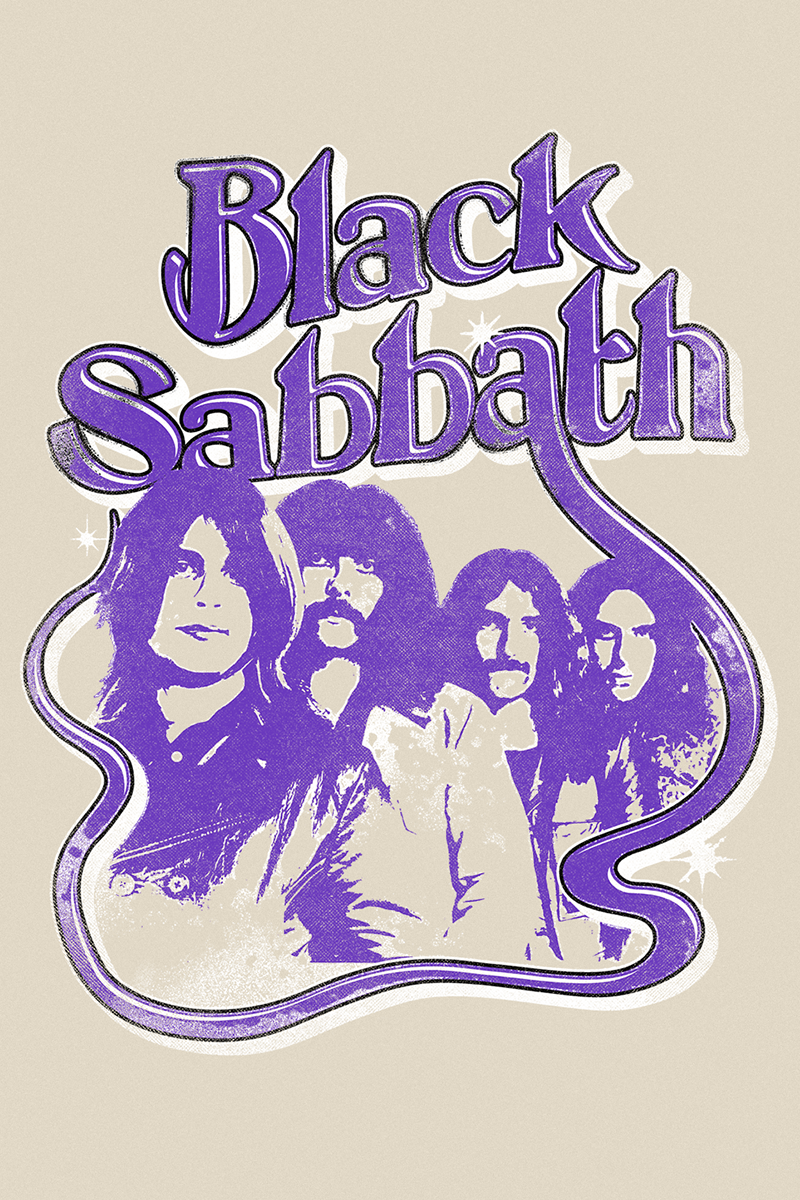 Sweat-shirt à capuche  de Black Sabbath - Vintage Portrait - S à 3XL - pour Homme - blanc cassé - Black Sabbath - View 2