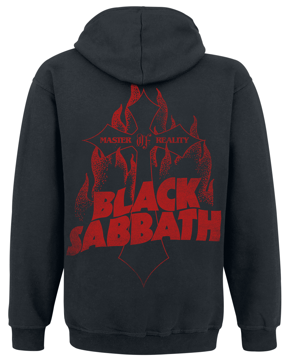 Sweat-shirt zippé à capuche  de Black Sabbath - Master Of Reality Cross - S à 3XL - pour Homme - noir - Black Sabbath - View 2