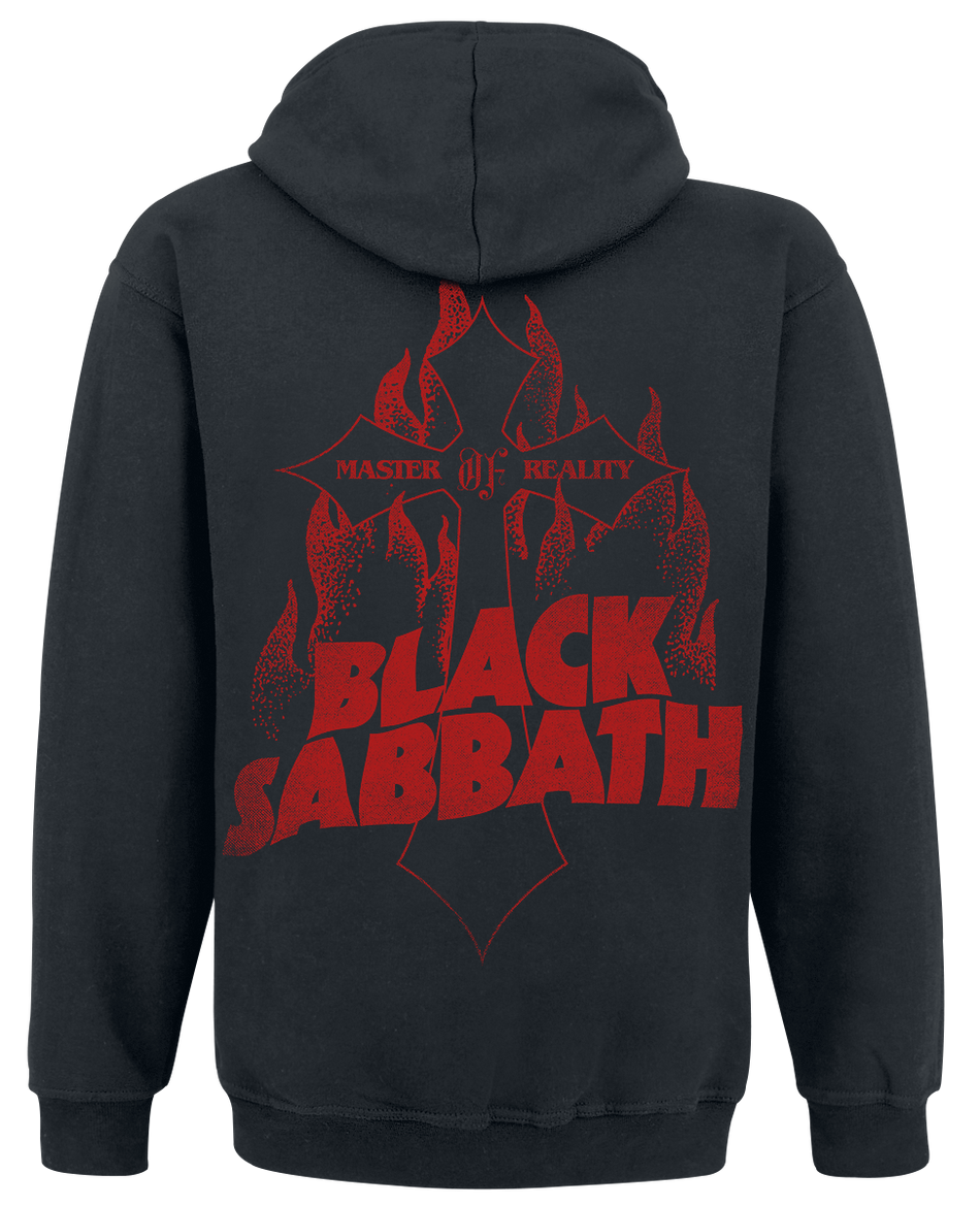 Sweat-shirt zippé à capuche  de Black Sabbath - Master Of Reality Cross - S à 3XL - pour Homme - noir - Black Sabbath - View 2