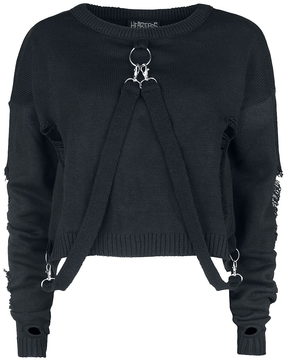 Pull tricoté  de Heartless - Haut Akela - XS à XXL - pour Femme - noir - Heartless