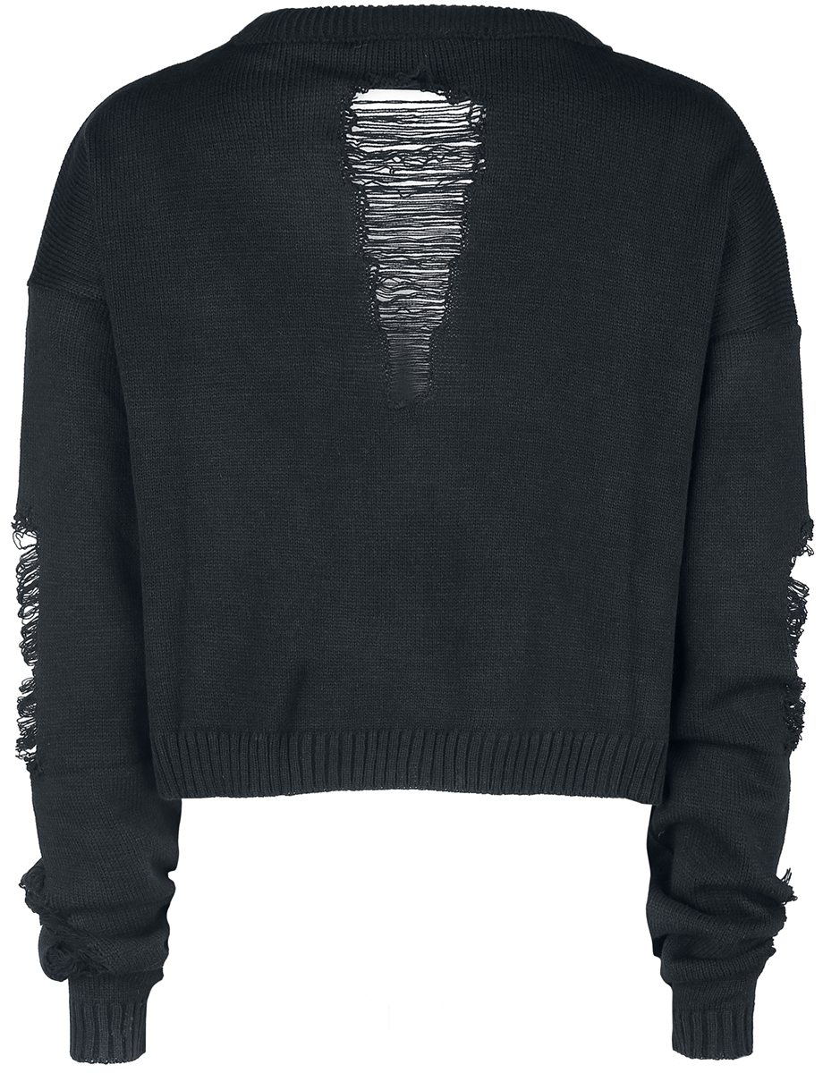 Pull tricoté  de Heartless - Haut Akela - XS à XXL - pour Femme - noir - Heartless - View 2