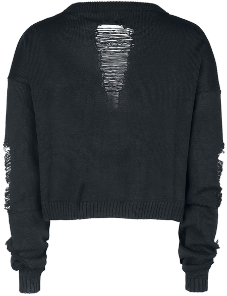 Pull tricoté  de Heartless - Haut Akela - XS à XXL - pour Femme - noir - Heartless - View 2